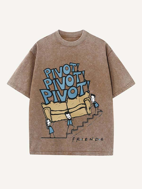 Friends Print Round Neck T-shirt