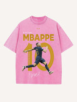 Kylian Mbappé Print Round Neck T-shirt