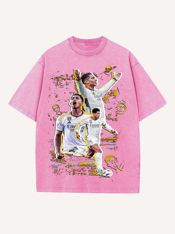 Jude Bellingham Print Round Neck T-shirt