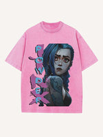 Arcane Print Round Neck T-shirt