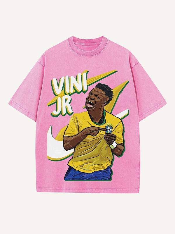Vinícius Júnior Print Round Neck T-shirt