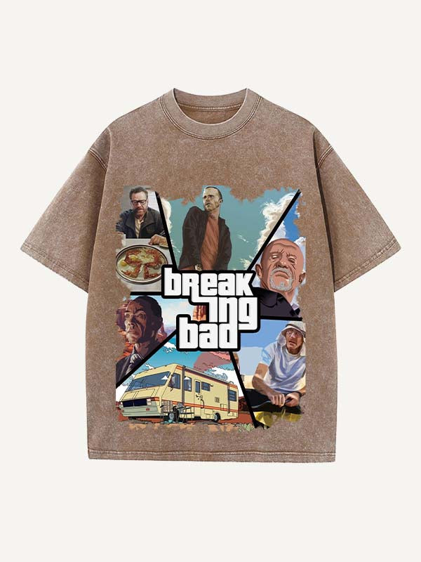 Breaking Bad Print Round Neck T-shirt
