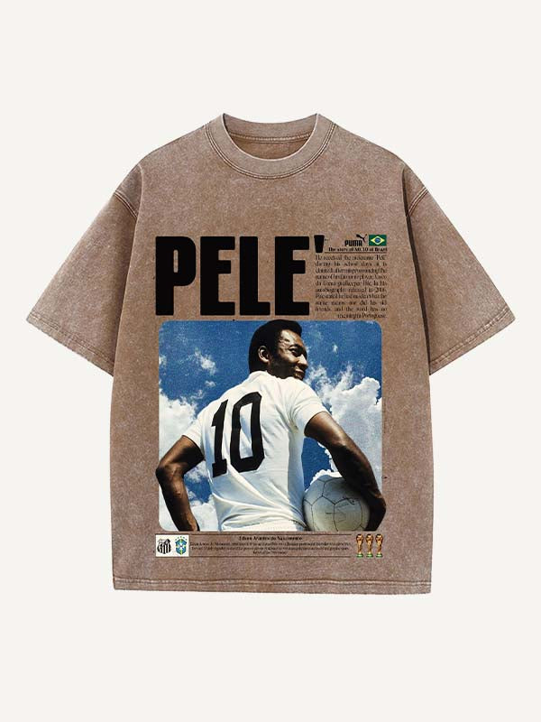 Pelé Print Round Neck T-shirt