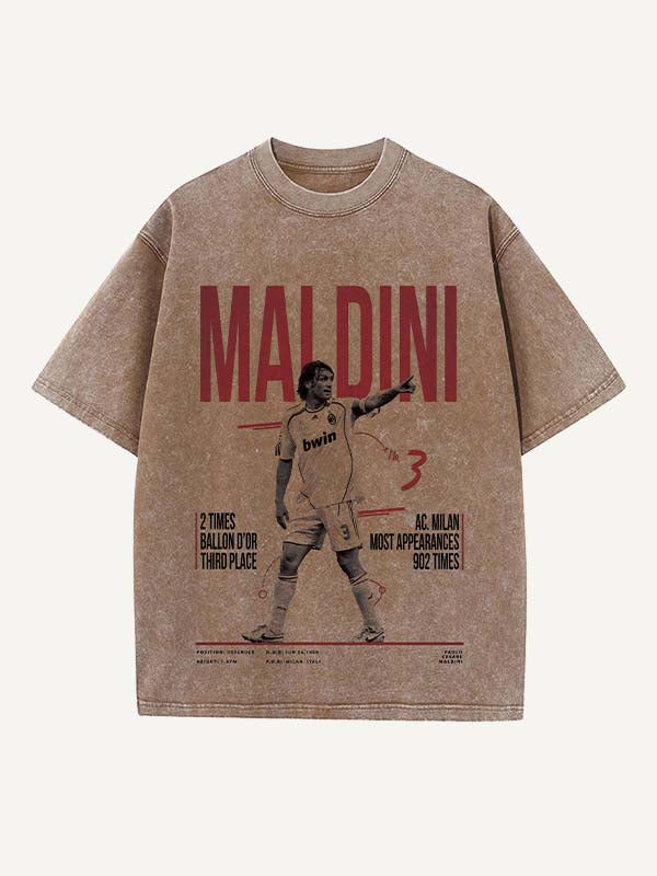 Paolo Maldini Print Round Neck T-shirt
