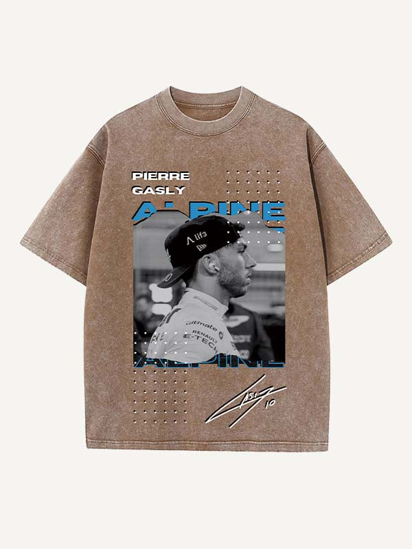 Pierre Gasly Print Round Neck T-shirt