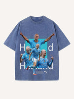 Erling Haaland Print Round Neck T-shirt