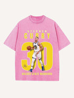Stephen Curry Print Round Neck T-shirt
