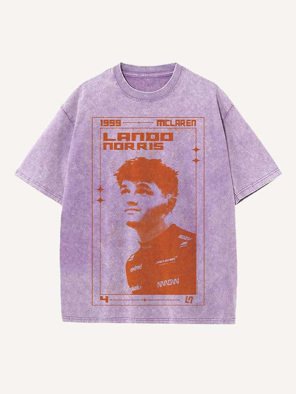 Lando Norris Print Round Neck T-shirt