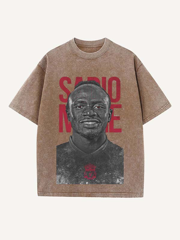 Sadio Mané Print Round Neck T-shirt