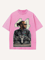Lewis Hamilton Print Round Neck T-shirt