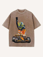 Lando Norris Print Round Neck T-shirt