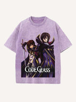 Code Geass Print Round Neck T-shirt