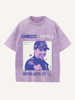 Sergio Perez Print Round Neck T-shirt