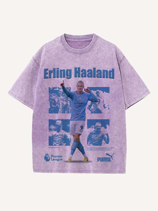 Erling Haaland Print Round Neck T-shirt