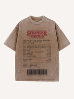 Stranger Things Print Round Neck T-shirt
