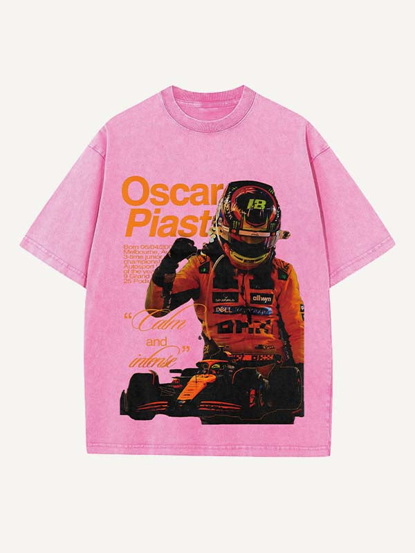 Oscar Piastri Print Round Neck T-shirt