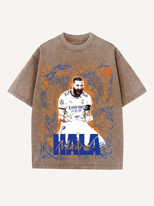 Karim Benzema Print Round Neck T-shirt