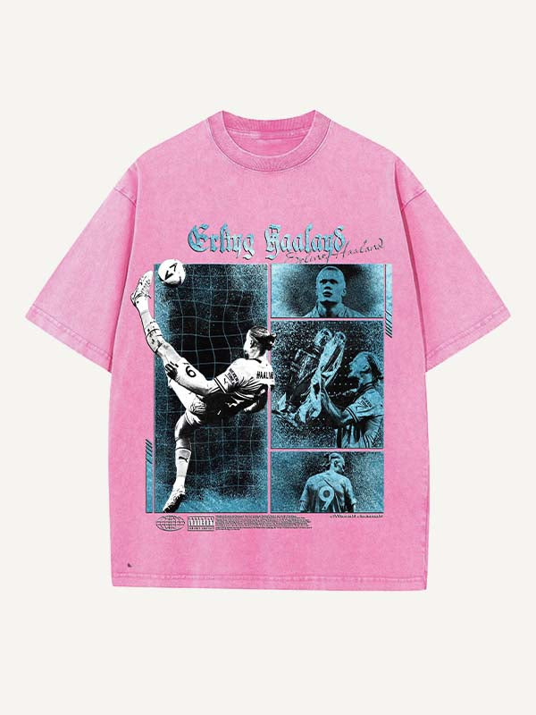 Erling Haaland Print Round Neck T-shirt