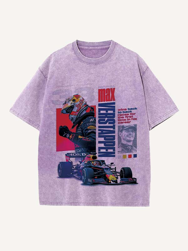Max Verstappen Print Round Neck T-shirt