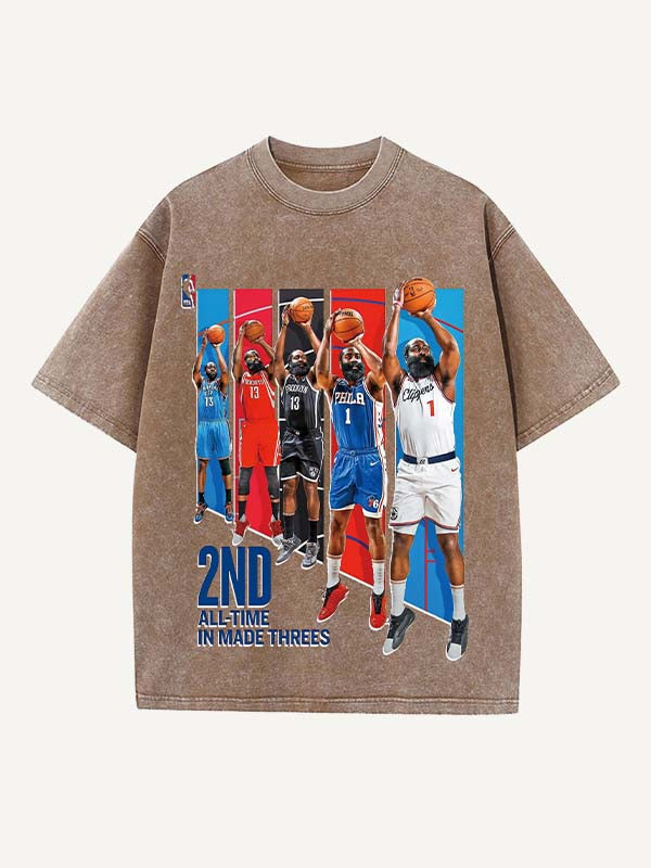 James Harden Print Round Neck T-shirt