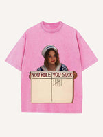 Stranger Things Print Round Neck T-shirt