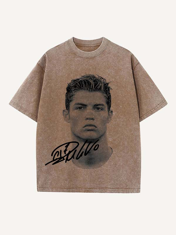 Cristiano Ronaldo Print Round Neck T-shirt