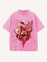 Mohamed Salah Print Round Neck T-shirt