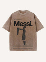 Lionel Messi Print Round Neck T-shirt