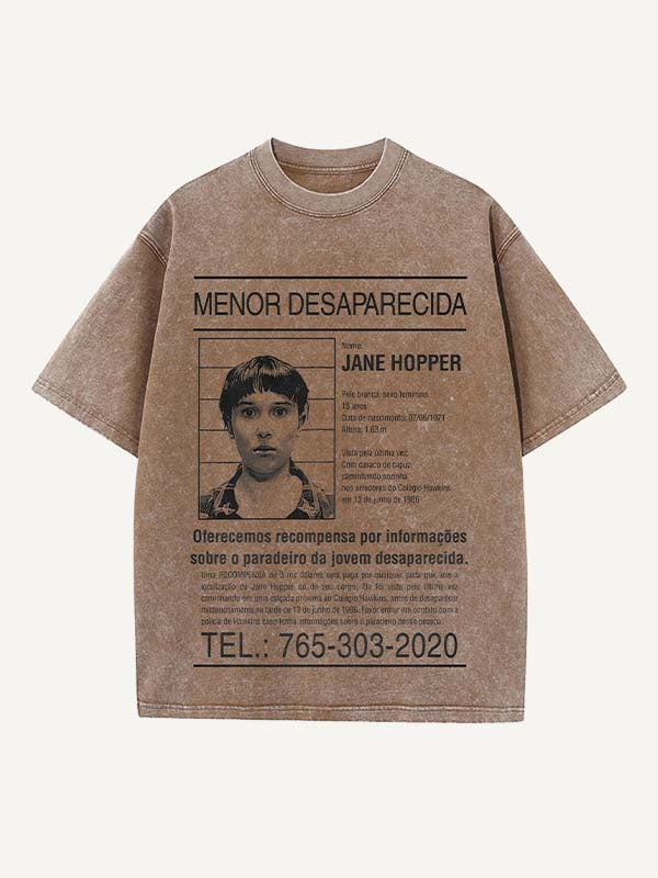 Stranger Things Print Round Neck T-shirt