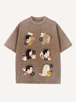Friends Print Round Neck T-shirt