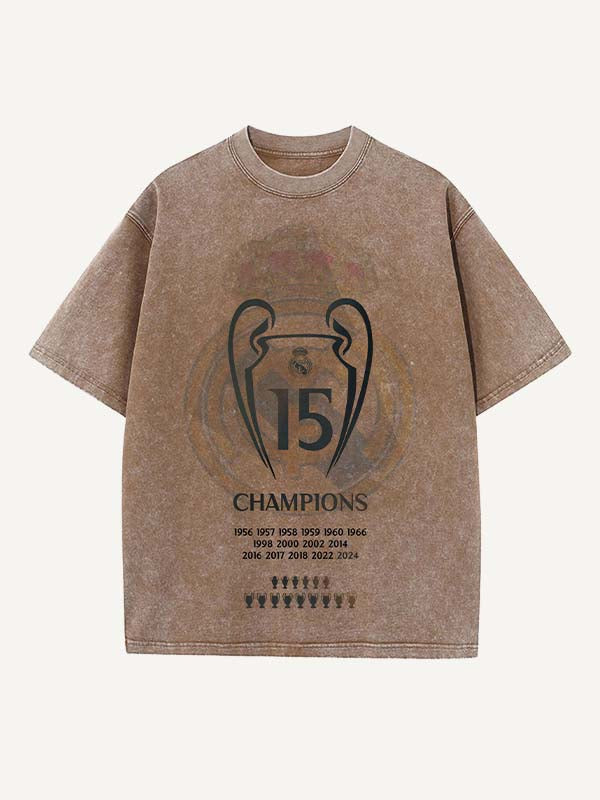 Real Madrid Print Round Neck T-shirt