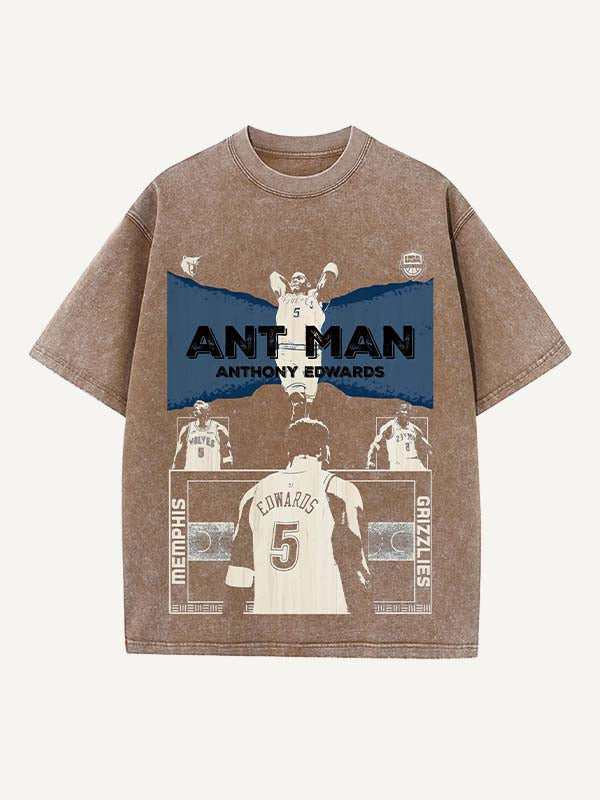Anthony Edwards Print Round Neck T-shirt