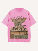 Attack on Titan Print Round Neck T-shirt