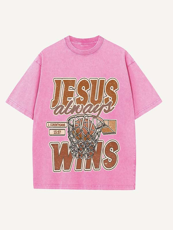 Basketball Aesthetic Print Round Neck T-shirt