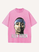 Allen Iverson Print Round Neck T-shirt