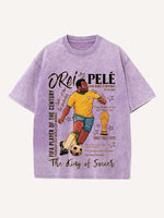 Pelé Print Round Neck T-shirt