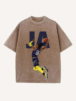 Ja Morant Print Round Neck T-shirt