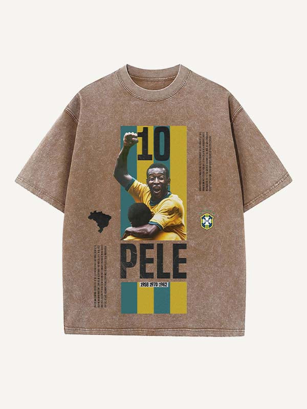Pelé Print Round Neck T-shirt