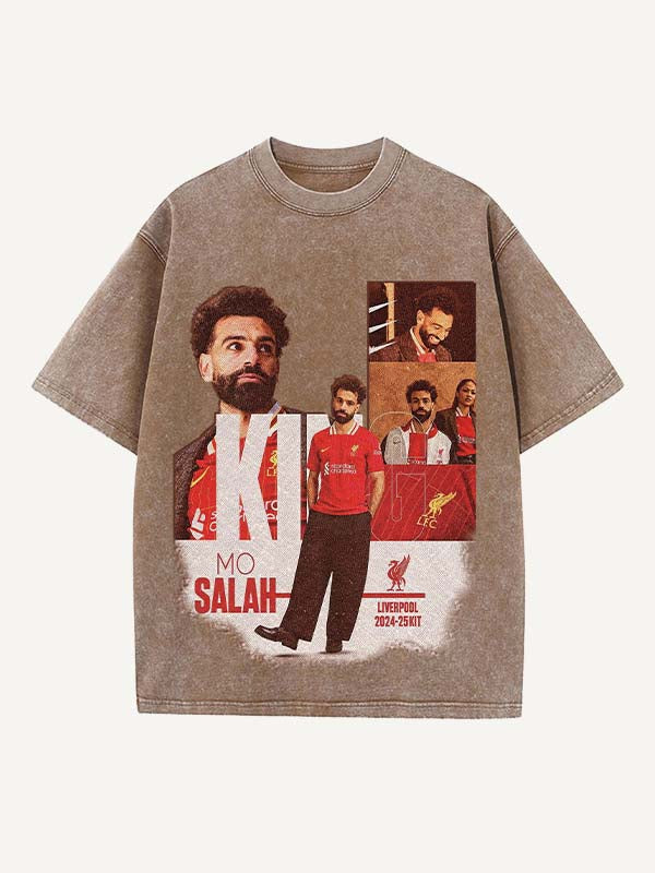 Mohamed Salah Print Round Neck T-shirt