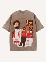 Mohamed Salah Print Round Neck T-shirt