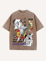 Sergio Ramos Print Round Neck T-shirt