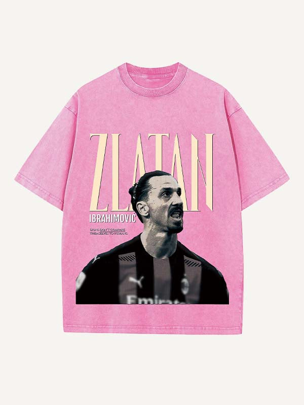 Zlatan Ibrahimović Print Round Neck T-shirt