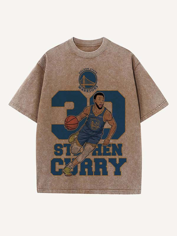 Stephen Curry Print Round Neck T-shirt