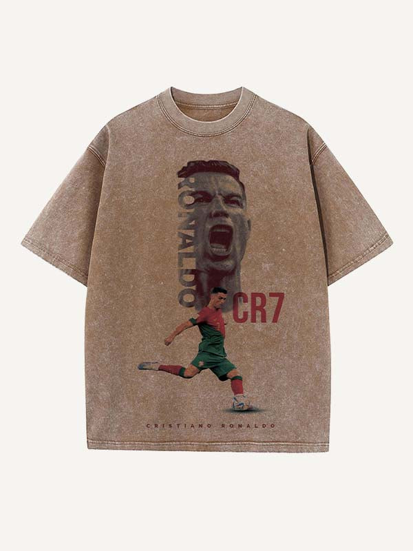 Cristiano Ronaldo Print Round Neck T-shirt