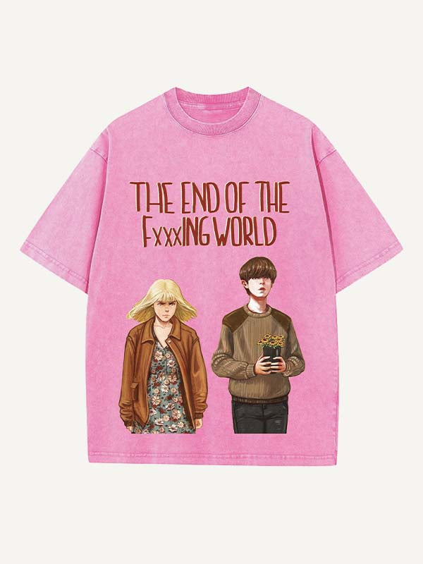 The End of the Fxxxing World Print Round Neck T-shirt