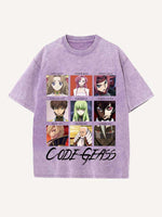 Code Geass Print Round Neck T-shirt