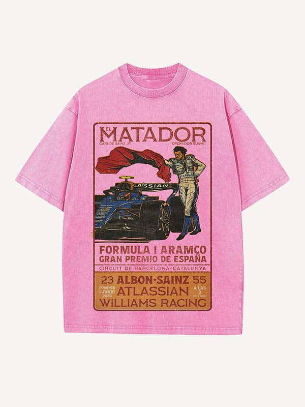 Carlos Sainz Print Round Neck T-shirt