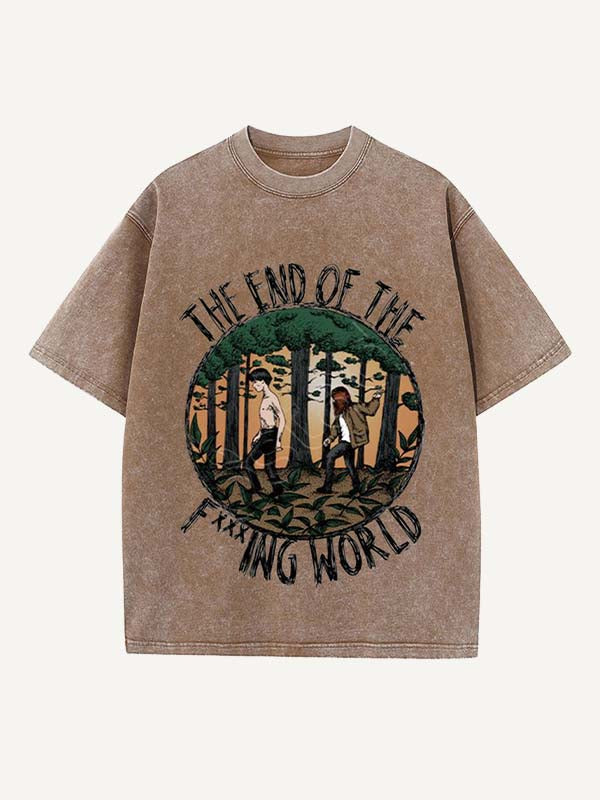The End of the Fxxxing World Print Round Neck T-shirt