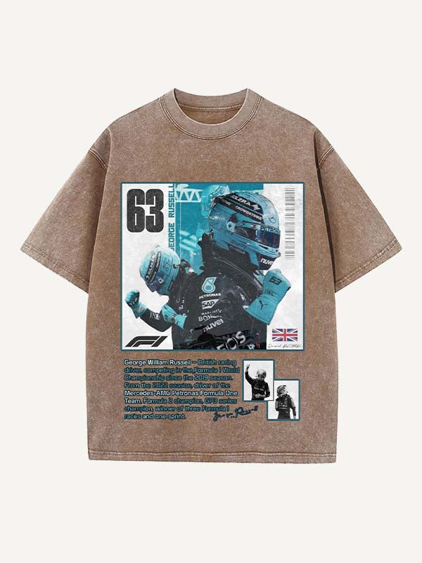 George Russell Print Round Neck T-shirt