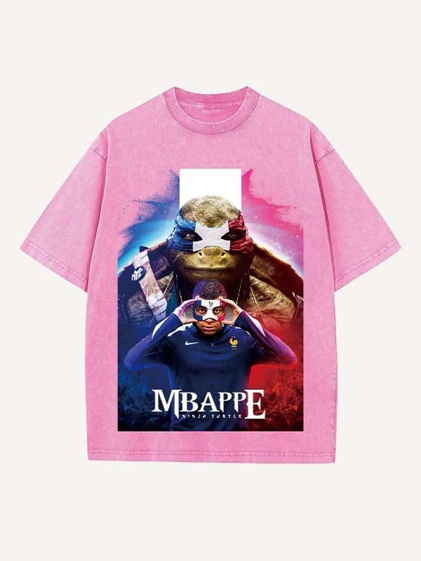 Kylian Mbappé Print Round Neck T-shirt